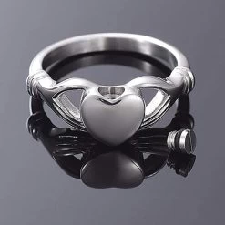 Personalized Heart In Hand Memorial Ring -Fashion Paradise HBF772 Screw VDR