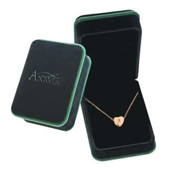 Personalized Heart Ash Necklace -Fashion Paradise HBF782 R Gold Initial Revised