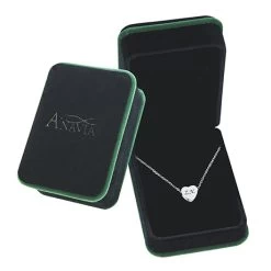 Personalized Heart Ash Necklace -Fashion Paradise HBF782 Silver Initial Revised