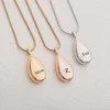Personalized Teardrop Ash Pendant