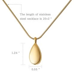 Personalized Teardrop Ash Pendant -Fashion Paradise HBF792 Size VDR