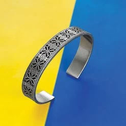 Pray For Ukraine Cuff Bracelet
