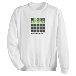 Lucky Guess Wordle T-Shirt Or Sweatshirt -Fashion Paradise HBG441S