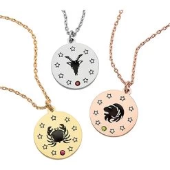 Personalized Birthstone And Zodiac Necklace