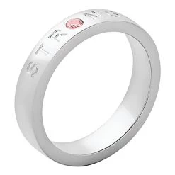 Personalized Sterling Silver Engraved Birthstone Ring -Fashion Paradise HBH262 a