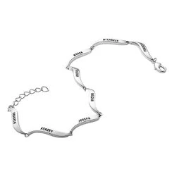 Personalized Family Name Bracelet -Fashion Paradise HBH292 Silver a