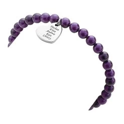 Personalized Pearl Stretch Bracelet -Fashion Paradise HBH312 Silver a