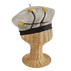Wool Tulip Beret -Fashion Paradise HBJ092 Khaki Form