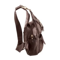 Cowhide Leather Sling Purse 22 Cowhide Leather Sling Purse -Fashion Paradise HBJ422 BR 3