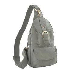 Cowhide Leather Sling Purse 24 Cowhide Leather Sling Purse -Fashion Paradise HBJ422 GR 1