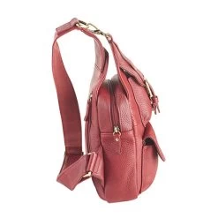 Cowhide Leather Sling Purse 30 Cowhide Leather Sling Purse -Fashion Paradise HBJ422 RD 3