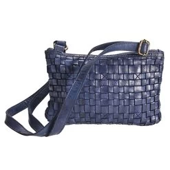 Woven Leather Crossbody Bag