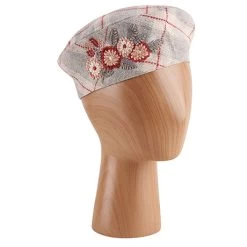 April Cornell Tartan Embroidered Beret -Fashion Paradise HBJ762 GR