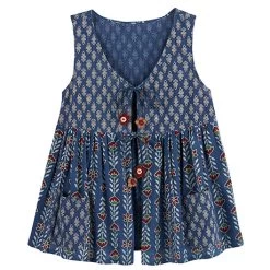 April Cornell Indigo Vest