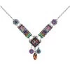 Firefly Crystal-and-Bead Mosaic Necklace
