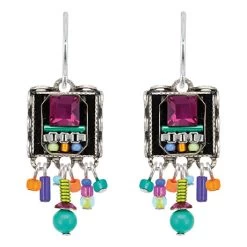 Firefly Crystal-and-Bead Mosaic Earrings