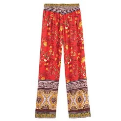Bohemian Print Lounge Pants -Fashion Paradise HBL462 RD BACK