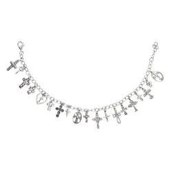 Many Crosses Charm Bracelet -Fashion Paradise HBL606 OL