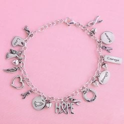 Cancer Awareness Charm Bracelet