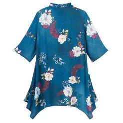 Jade Floral Henley Tunic -Fashion Paradise HBM402 BACK