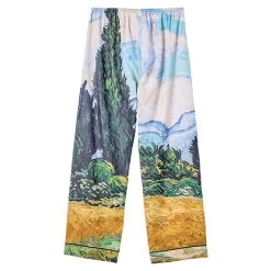 Van Gogh Fine Art Capri Pants -Fashion Paradise HBM657 WH back