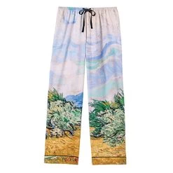 Van Gogh Fine Art Capri Pants -Fashion Paradise HBM657 WH front