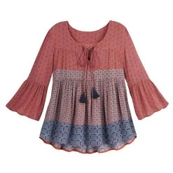 Laila Print Flouncy Top