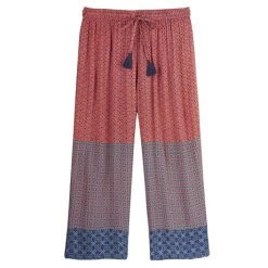 Laila Print Wide Leg Flood Pants