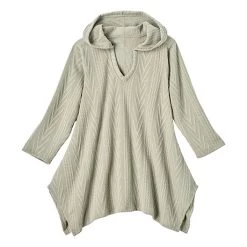 Textured Hooded Tunic