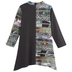 Patchwork And Color-block Tunic -Fashion Paradise HBP122 BACK