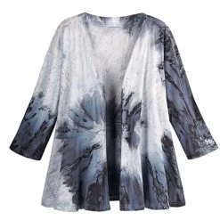 Charcoal Tie-Dyed Jacket And Tank Set -Fashion Paradise HBP162 JACKET