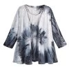 Charcoal Tie-Dyed Jacket And Tank Set