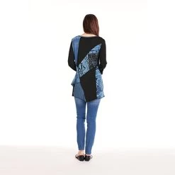 Indigo Pieced Tunic -Fashion Paradise HBP182 model blue 06