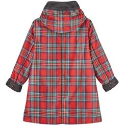 Reversible Tartan Car Coat -Fashion Paradise HBP782 RD BACK