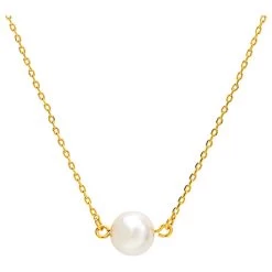 Preciosa Pearl Birthstone Necklace -Fashion Paradise HBQ002 VDR Gold Plate