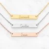 Personalized Name Bar Necklace