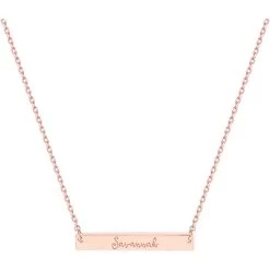 Personalized Name Bar Necklace -Fashion Paradise HBQ012 VDR Rose Gold