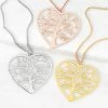 Heart Family Tree Name Necklace