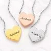 Petite Engraved Heart Necklace