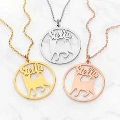 Personalized Cat Silhouette Necklace