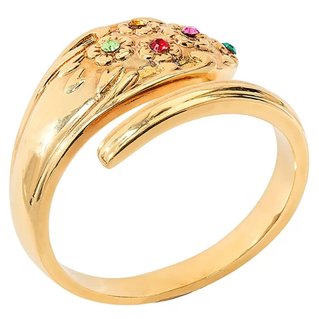 Personalized Family Birthstone Spoon Ring 2 Personalized Family Birthstone Spoon Ring - Image 2