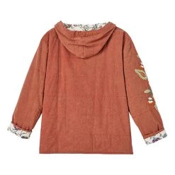 Quilted Embroidered Zip Hoodie -Fashion Paradise HBQ412 b