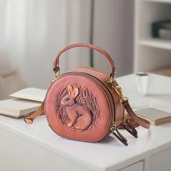 Bunny Tooled Leather Handbag