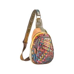 Multicolor Woven Crossbody Pack