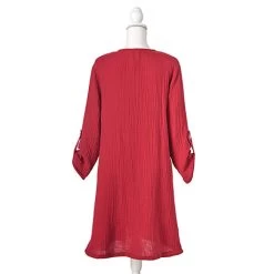 Double-Gauze Open-Front Jacket -Fashion Paradise HBQ822 BG back