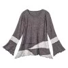 Pieced Heathered Sweater Tunic