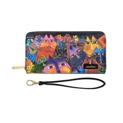 Laurel Burch Zip-Around Wallet -Fashion Paradise HBR262 VDR Laurel Burch Fantasticats