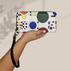 Frank Lloyd Wright Zip-Around Wallet -Fashion Paradise HBR272 VDR FLW Coonley Model