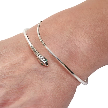 Sterling Silver Snake Bangle 2 Sterling Silver Snake Bangle - Image 2
