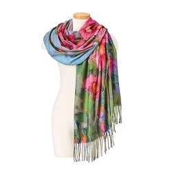 Pink Poppy Scarf Wrap